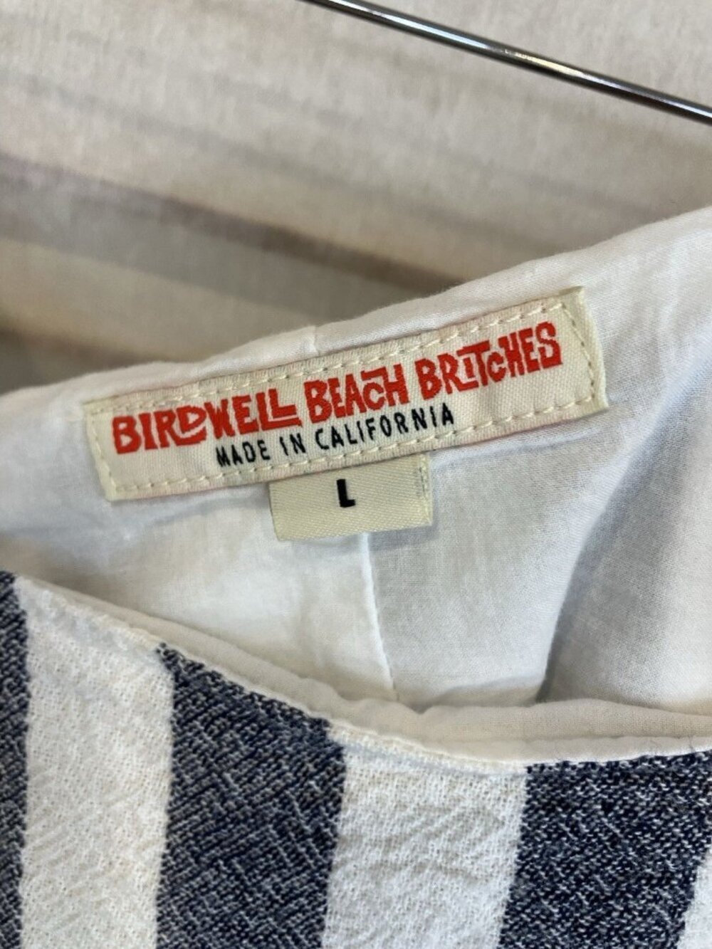 Birdwell Beach Britches Everyday Overalls Jumpsuit Striped Cotton Large, Beach - Picture 8 of 8
